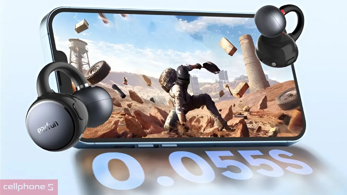 Độ trễ tai nghe Bluetooth EarFun Clip ANC
