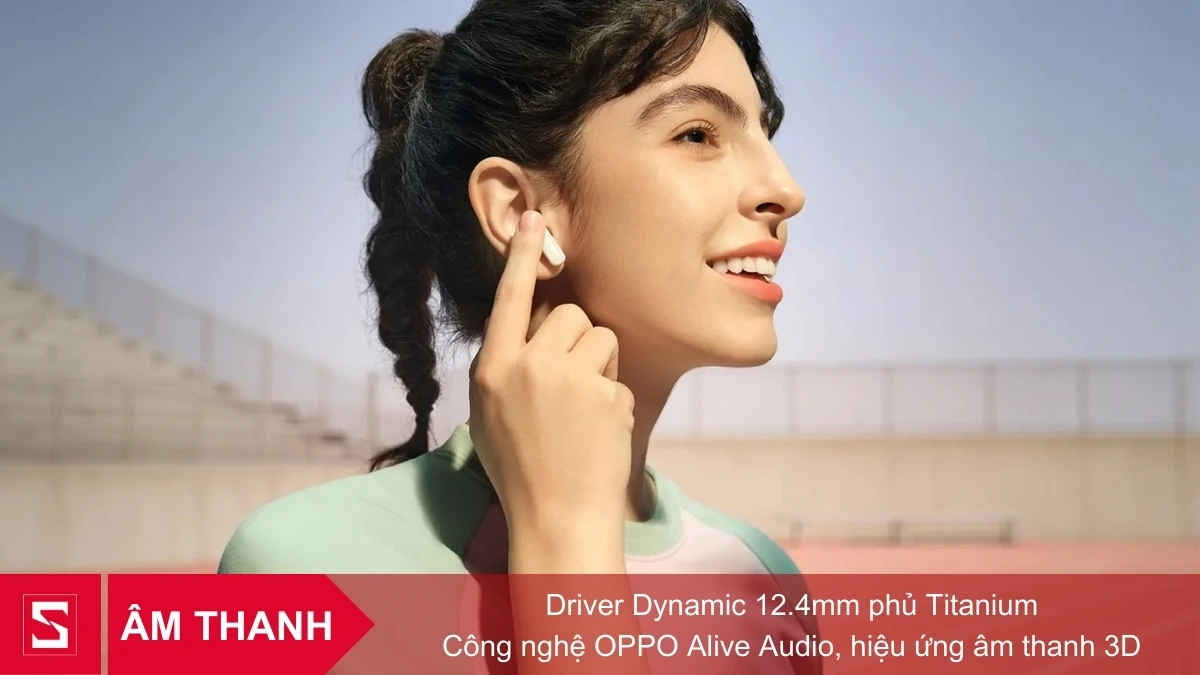 Tai nghe Bluetooth True Wireless OPPO Enco Buds 3 sử dụng driver Dynamic 12.4mm