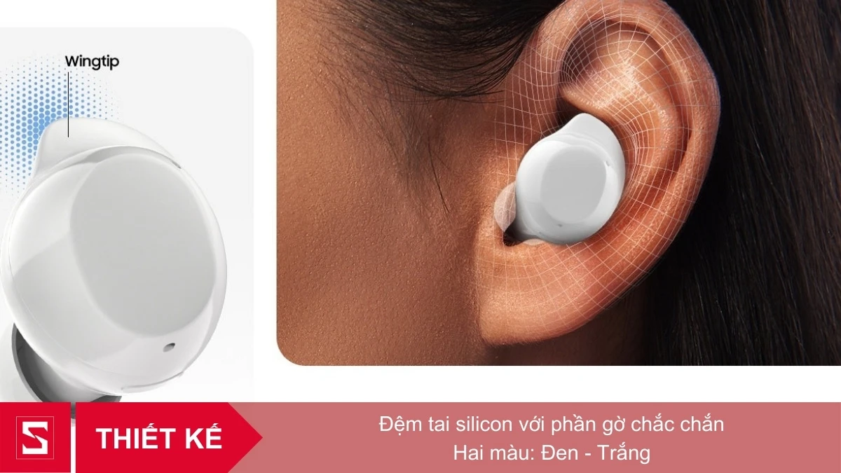 Thiết kế tai nghe Bluetooth Samsung Galaxy Buds Core