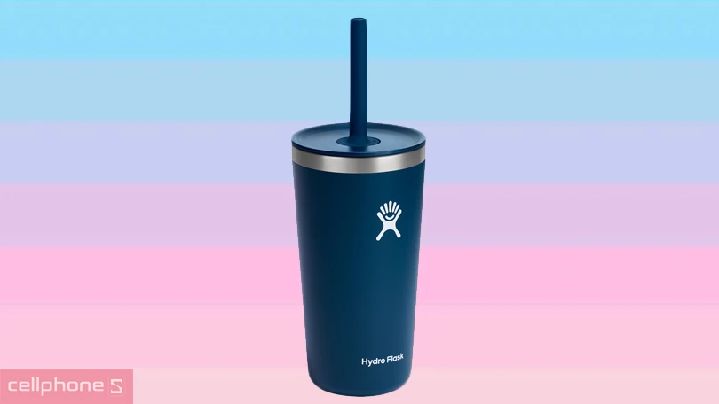 Thiết kế và chất liệu của bình giữ nhiệt Hydro Flask Around Tumbler Straw Lid 20 Oz