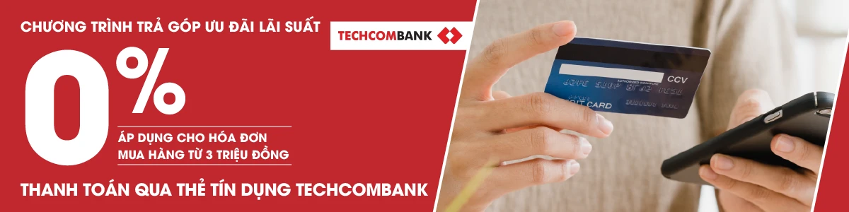 Trả góp qua ngân hàng TechCom Bank