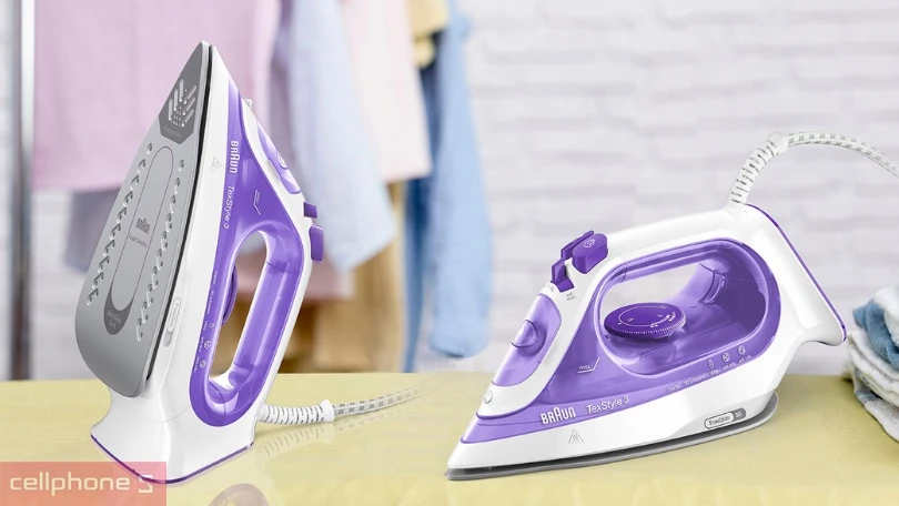 Thiết kế và dung tích bình chứa của bàn ủi hơi nước Braun SI3042VI