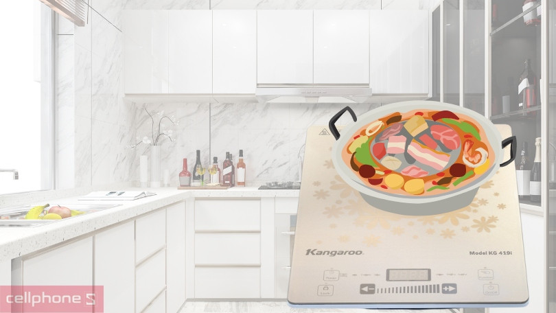 Bếp điện từ đơn Kangaroo KG419i - Thiết kế bắt mắt với đa dạng chế độ chế biến