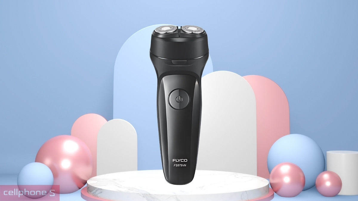 Lưỡi dao kép, khả năng cạo sạch ấn tượng của máy cạo râu hai lưỡi Flyco FS879VN