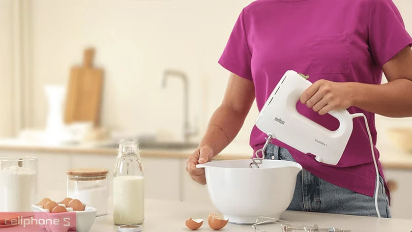 Thiết kế máy đánh trứng cầm tay Braun HM1010WH
