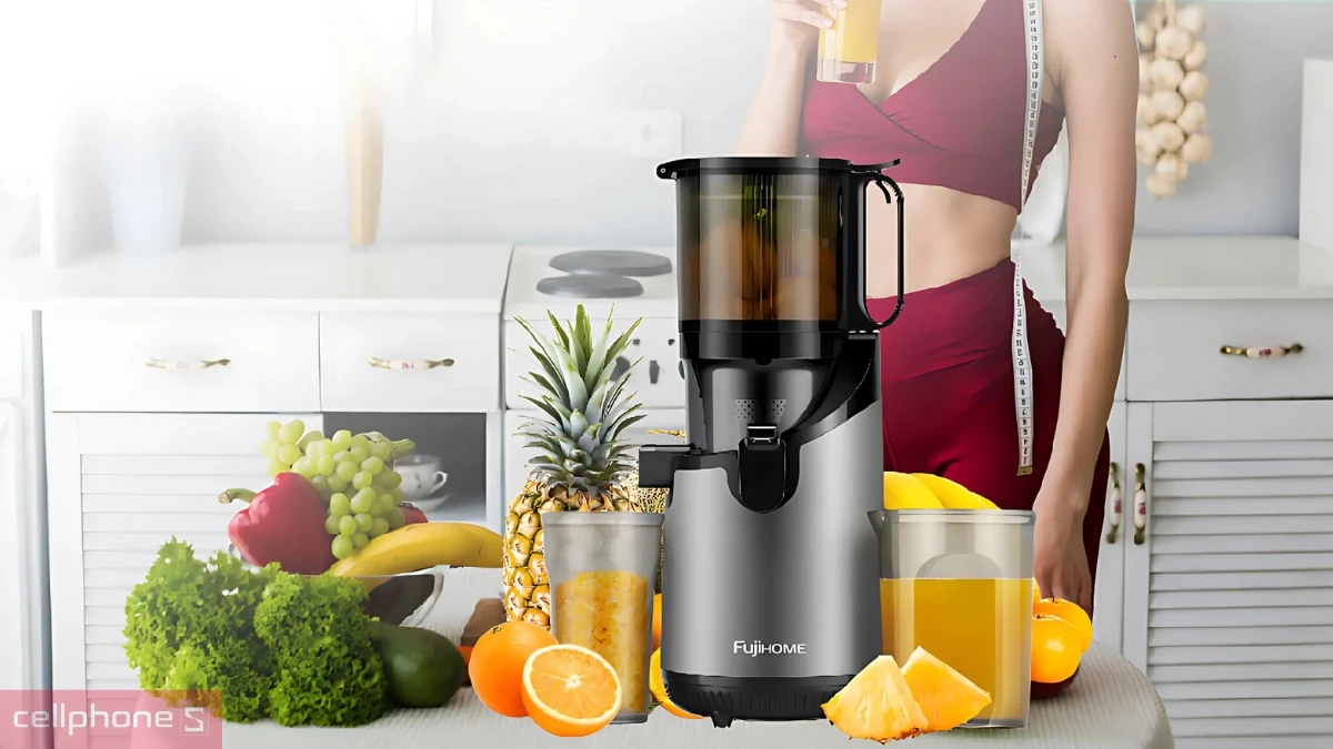 Máy ép chậm nguyên quả Fujihome SJ16 - Công suất mạnh mẽ, vận hành êm ái