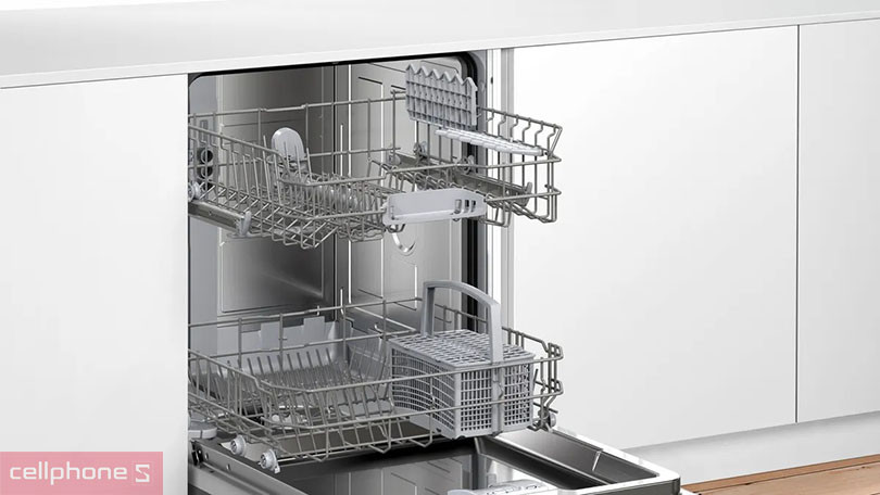 Máy rửa bát âm tủ Bosch SMV25BX03R - Thiết kế âm tường đẹp mắt với công suất vệ sinh vượt trội