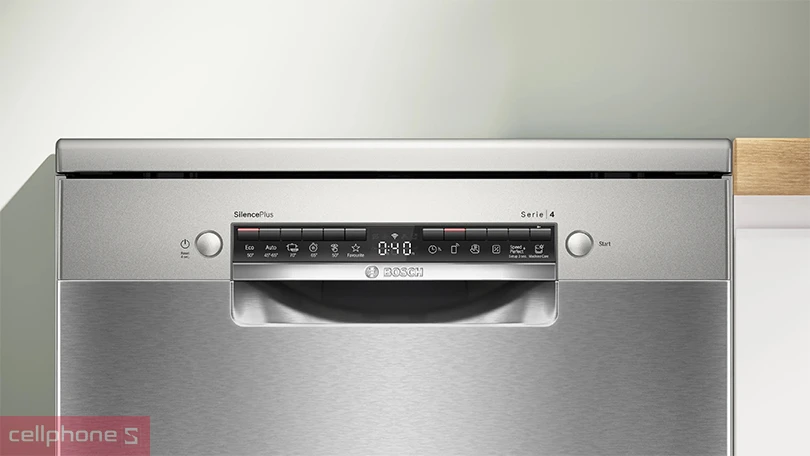 Máy rửa bát Bosch SMS4ECI14E Series 4 - Thiết kế đẹp mắt, sạch bong mọi vết bẩn
