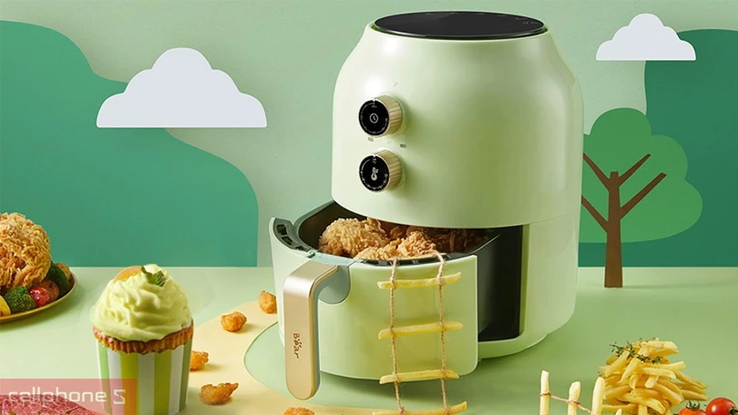 Nồi chiên không dầu Bear giá rẻ theo thiết kế