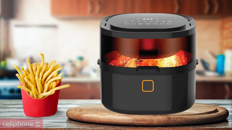 Nồi chiên không dầu Roler RA 3115A 6 lít dung tích lớn, hạn chế 80% dầu mỡ