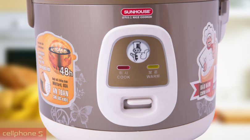 Công suất, chế độ nấu của nồi cơm điện 1.2 lít Sunhouse SHD8216