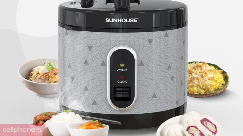 Nồi cơm nắp gài Sunhouse 3 lít SHD8305 - Dễ dùng, công suất cao 