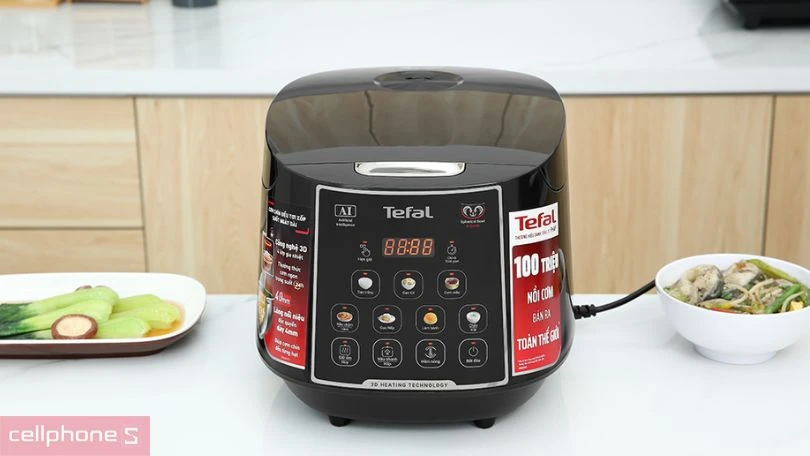 Thiết kế nồi cơm điện tử Tefal Easyrice Max RK737868 1.8L