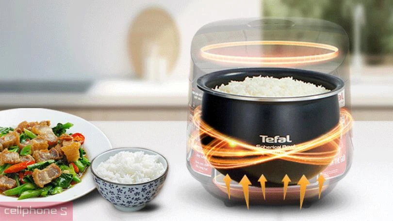 Công nghệ nấu hiện đại của nồi cơm điện tử Tefal Easyrice Max RK737868 1.8L