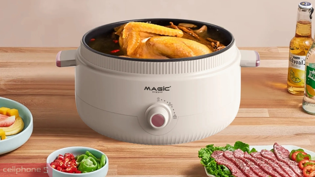 Thiết kế nồi lẩu hấp Magic Eco AC-091