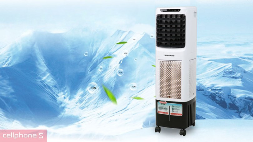 Công suất, chế độ gió của quạt hơi nước Sunhouse SHD7713