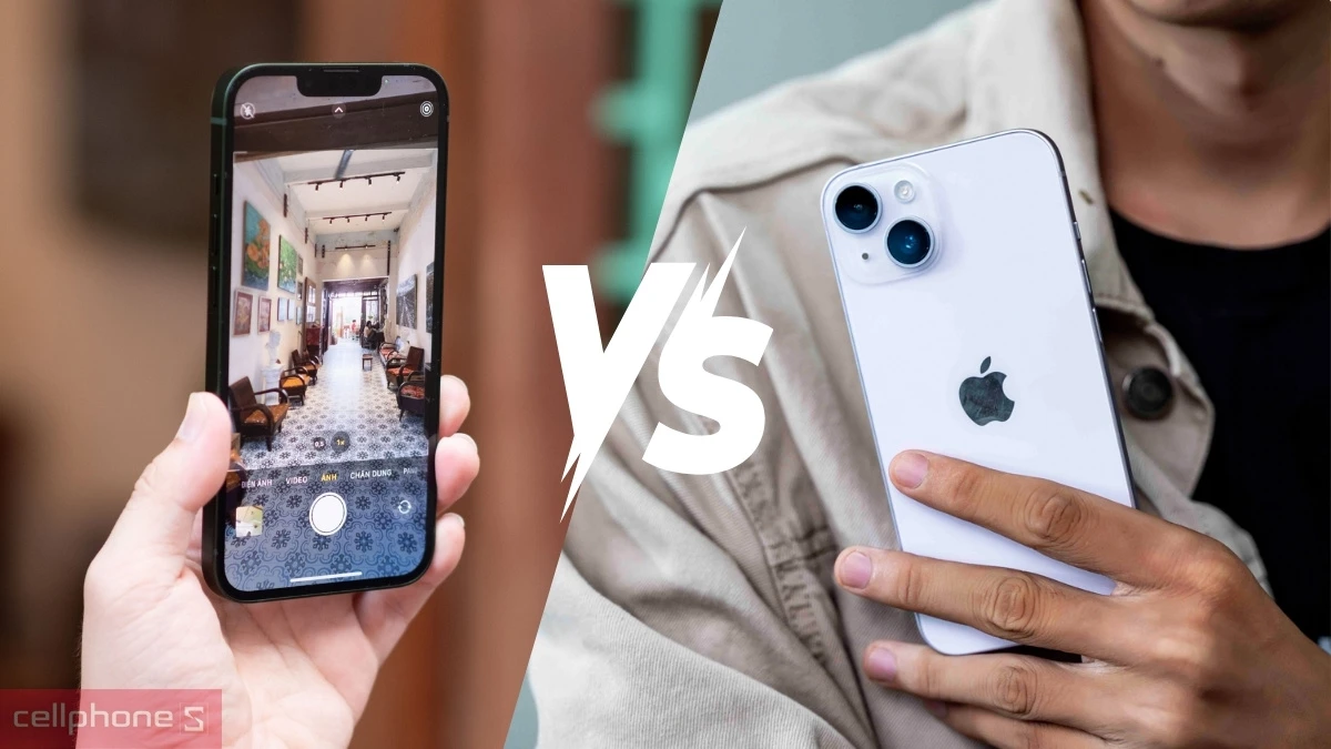 So sánh điện thoại iPhone 13 cũ vs iPhone 14 cũ