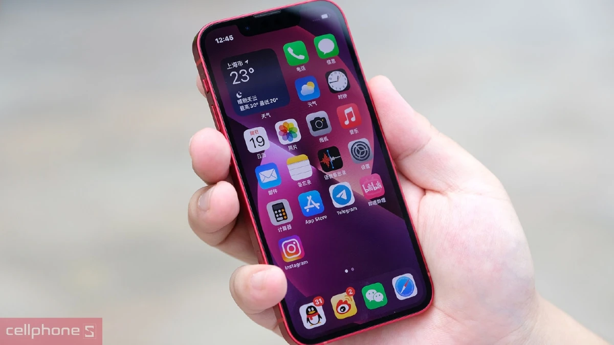 Viên pin iPhone 13 mini 512GB cũ trầy xước lên đến 2,406mAh