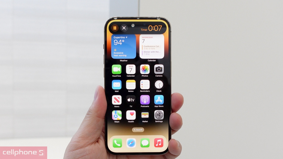 Màn hình sắc nét trên iPhone 14 Pro Max 256GB đổi bảo hành VN/A