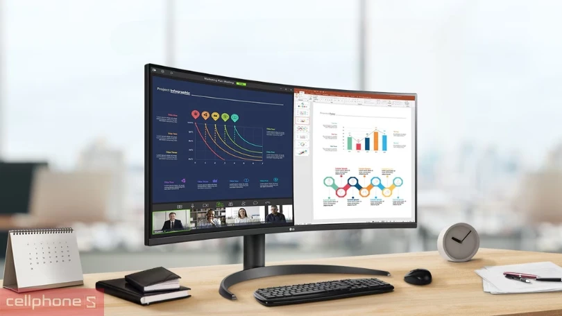 Chất lượng hiển thị màn hình LG UltraWide 34WR55QK-B 34 inch