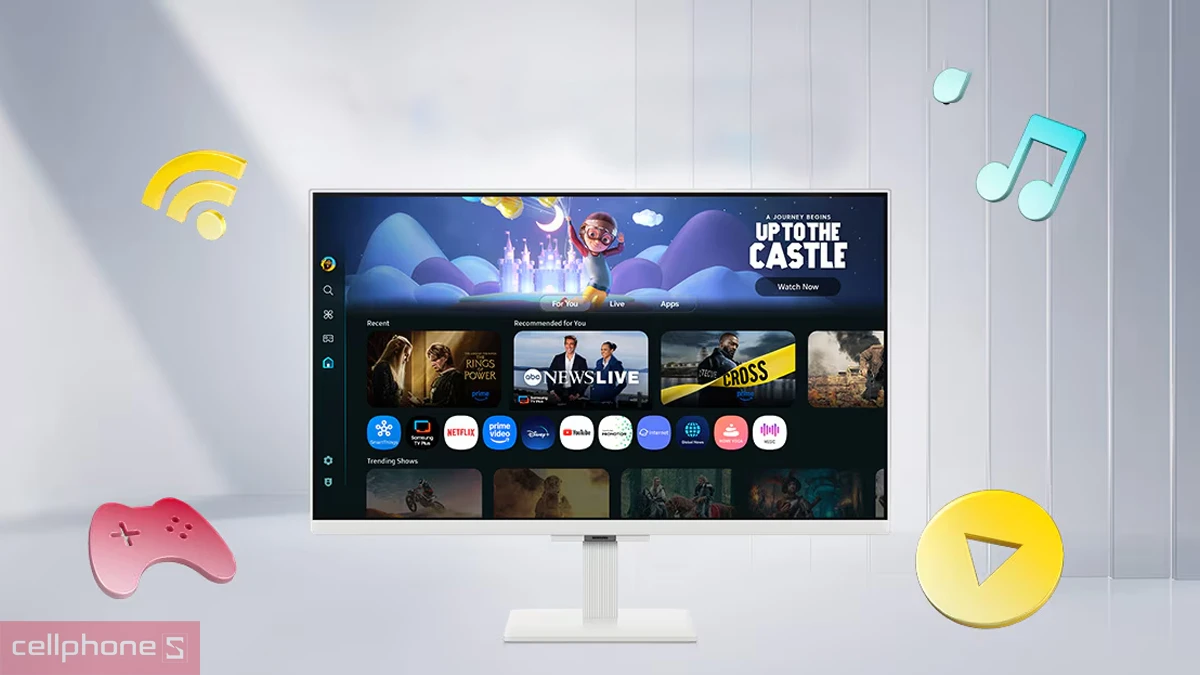 Thiết kế màn hình thông minh Samsung M5 M50F LS32FM501EEXXV 32 inch