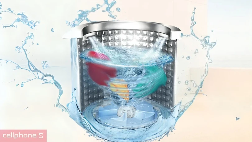 Điện năng tiêu thụ của máy giặt Aqua cửa trên 10kg AQW-DR100JT.BK