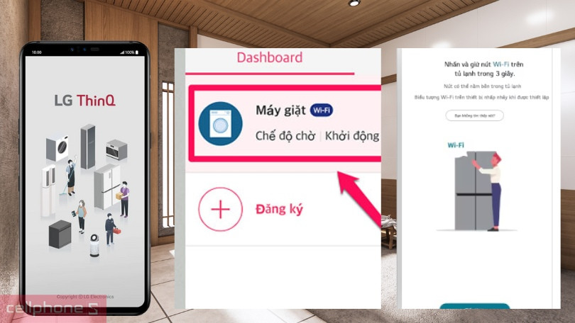 Hướng dẫn kết nối máy giặt LG AI DD Inverter 15Kg TV2515DV5J với app