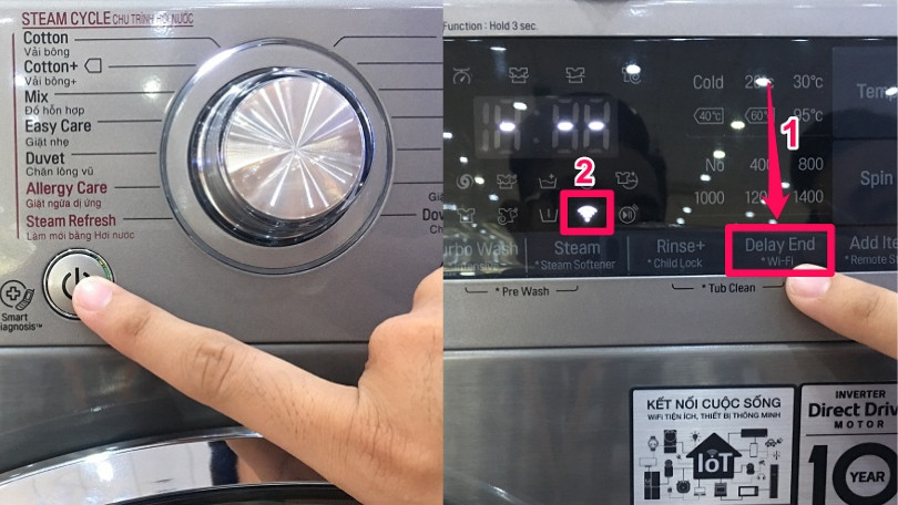 Hướng dẫn sử dụng máy giặt LG Inverter cửa ngang 10kg FV1410S4P