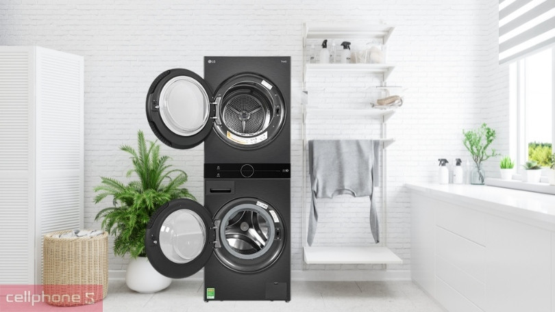 Hiệu suất giặt sấy của tháp giặt sấy LG bơm nhiệt giặt 14kg - sấy 10kg WT1410NHB