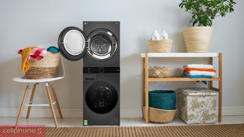Điện năng tiêu thụ của tháp giặt sấy LG bơm nhiệt giặt 14kg - sấy 10kg WT1410NHBtháp giặt sấy LG bơm nhiệt giặt 14kg - sấy 10kg WT1410NHB