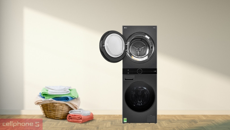 Hướng dẫn kết nối tháp giặt sấy LG bơm nhiệt giặt 14kg - sấy 10kg WT1410NHB với điện thoại