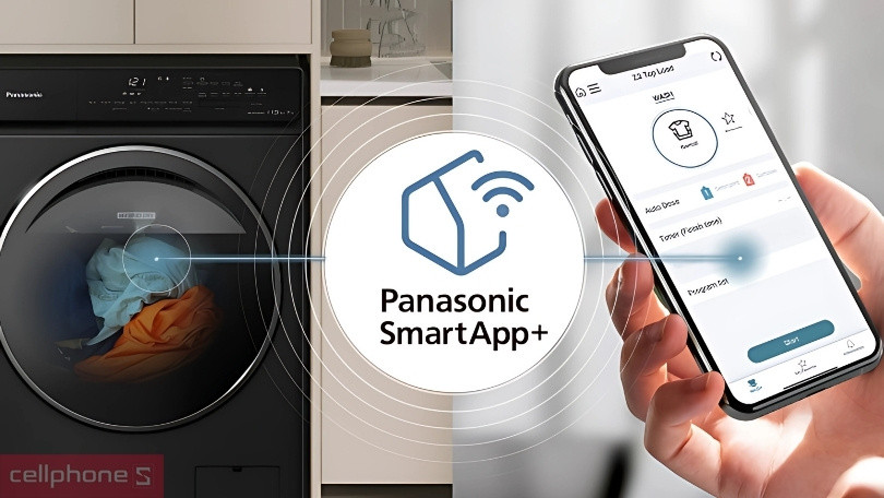 Hướng dẫn kết nối máy giặt sấy Panasonic Inverter 11.5kg NA-S157FW1BV với smartphone