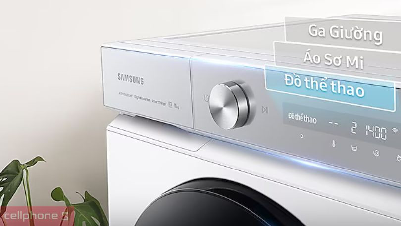 Khối lượng giặt và các chế độ vận hành của máy giặt Samsung Bespoke 14Kg Inverter WW14BB944DGHSV