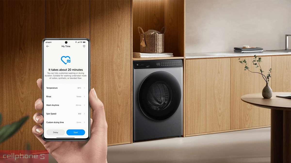 Hướng dẫn sử dụng kết nối ứng dụng Mi Home với máy giặt sấy Xiaomi Mijia giặt 10.5 kg sấy 7 kg 2025 