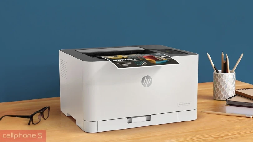 Thiết kế nhỏ gọn, sang trọng của máy in HP Color Laser 150A 4ZB94A