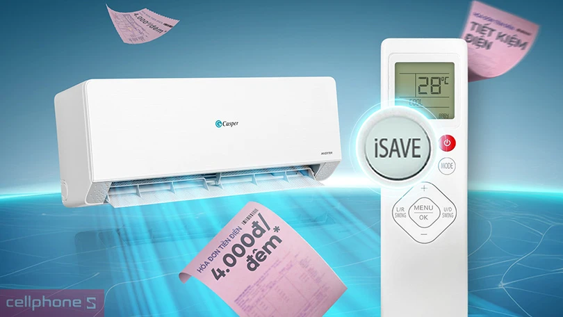 Điều hòa máy lạnh Casper Inverter 1.5 HP QC-12IU36A