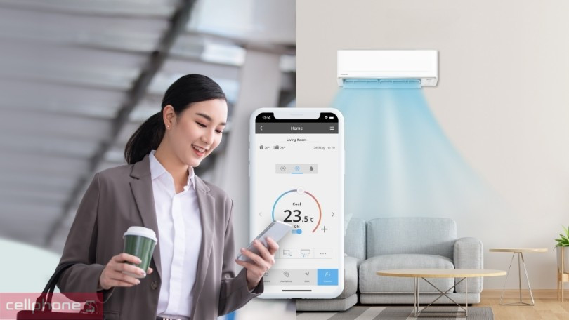 Điều khiển máy lạnh Panasonic Inverter CU/CS-PU9AKH-8 1HP