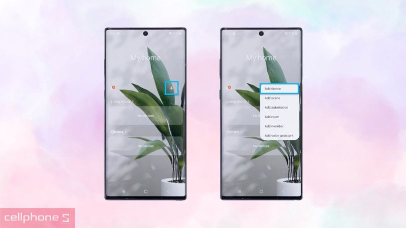 Kết nối máy lạnh Samsung Inverter AR18CYFCAWKNSV Wind-Free 2HP với app