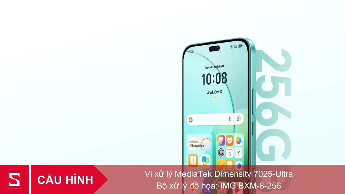Điện thoại HONOR 400 Lite 5G được trang bị chip MediaTek Dimensity 7025-Ultra