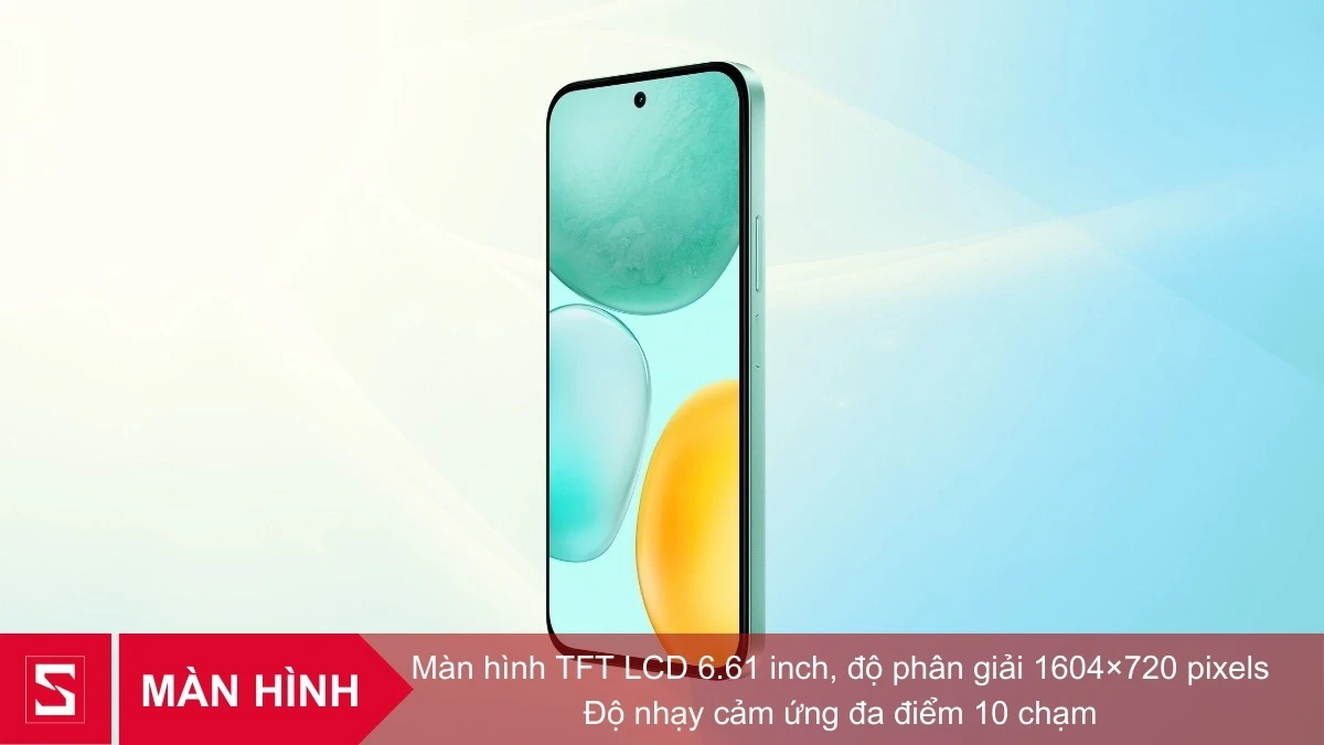 Điện thoại Honor X6C sở hữu màn hình TFT LCD 6.61 inch