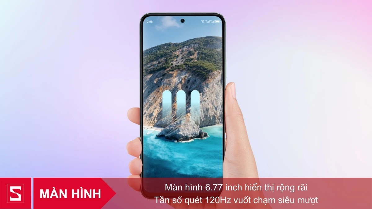 Điện thoại Honor X7C được trang bị màn hình IPS LCD 6.77 inch 