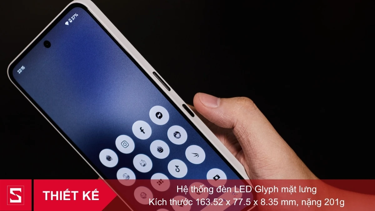 Thiết kế điện thoại Nothing Phone 3A