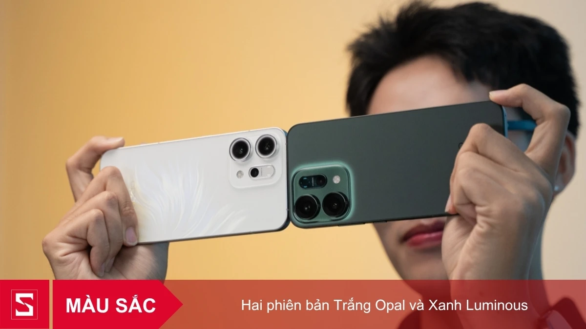 OPPO Reno14 có 2 phiên bản màu Luminous Green và Opal White