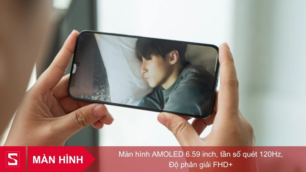 Reno 14 sở hữu màn hình 6.59 inch, độ phân giải FHD+ sắc nét