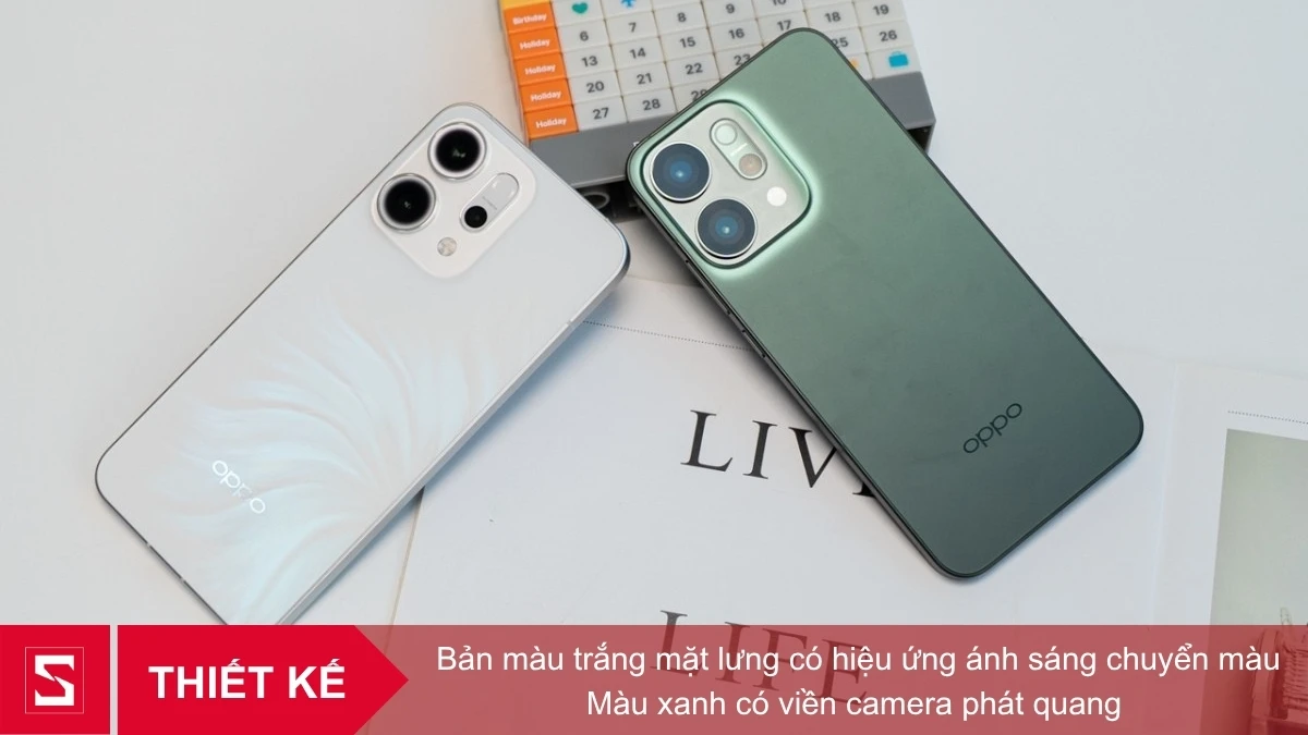 Smartphone OPPO Reno 14 có thiết kế mặt lưng kính thời thượng