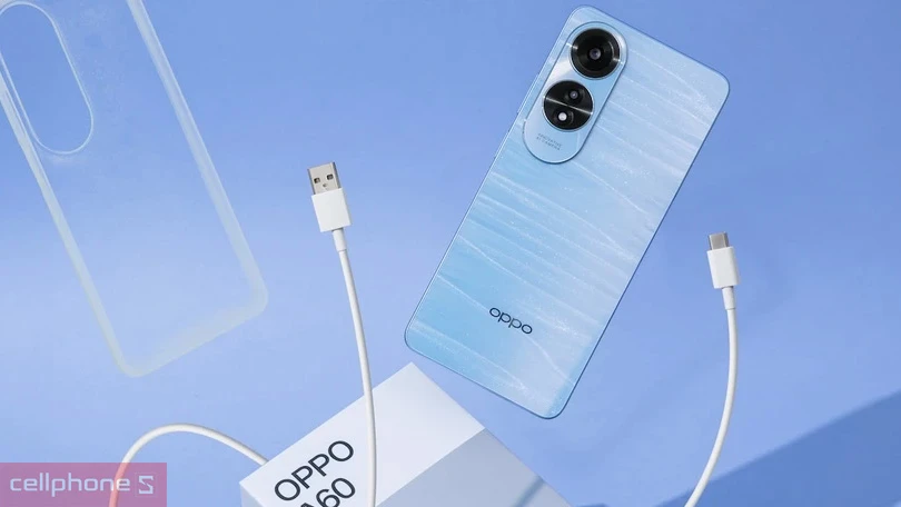 Điện thoại OPPO A60 có viên pin lớn và sạc nhanh SUPERVOOC 45W