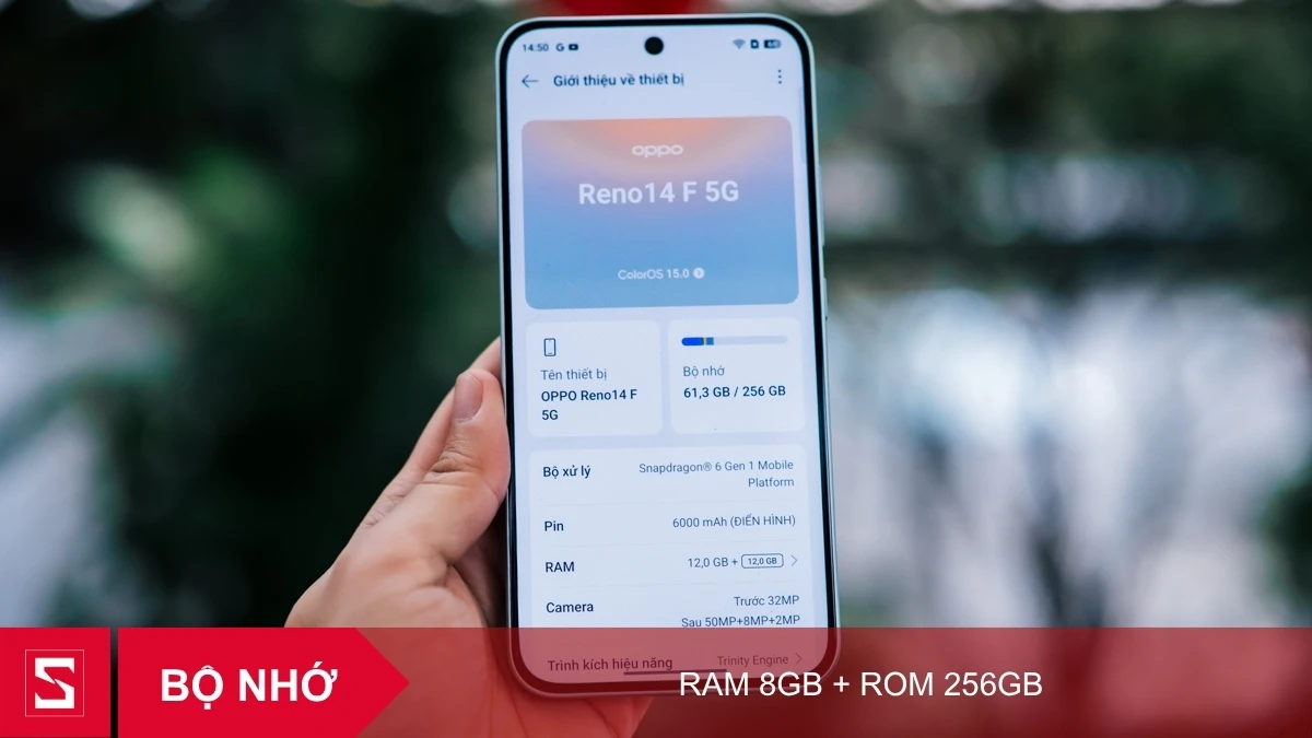 Dung lượng RAM/ROM lớn cho khả năng lưu trữ vượt bậc