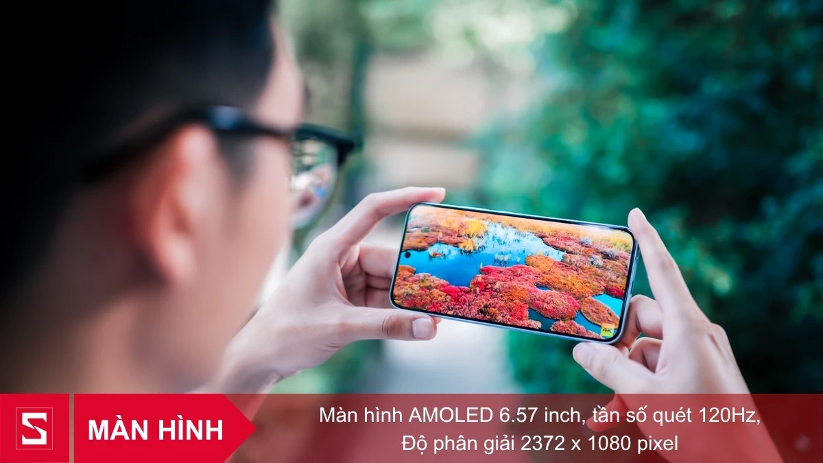Màn hình AMOLED 120Hz sắc nét, hiển thị sống động