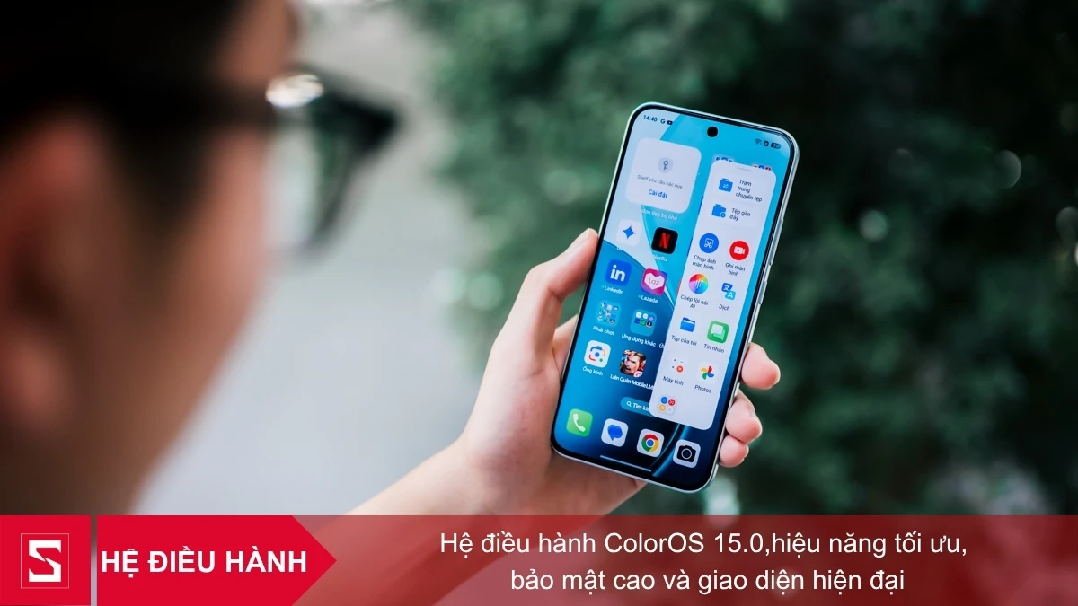 Điện thoại Reno14 F sở hữu hệ điều hành hiện đại, đa nhiệm mượt mà