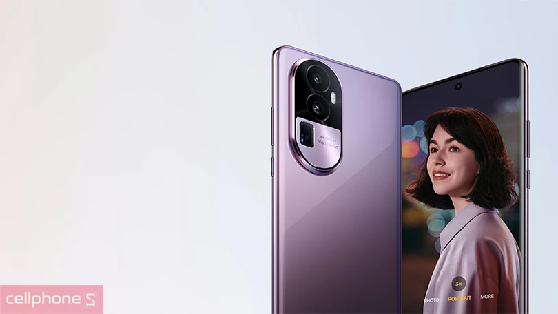 OPPO Reno10 Pro+có màn hình lớn sắc nét